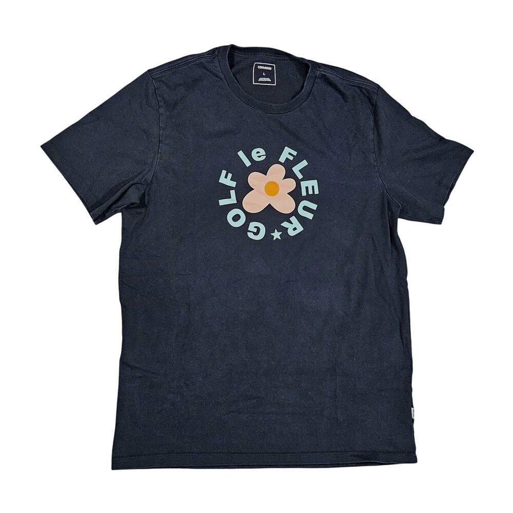 CONVERSE X GOLF LE FLEUR BLACK TYLER, THE CREATOR COLLAB T-SHIRT – MEN’S SIZE L